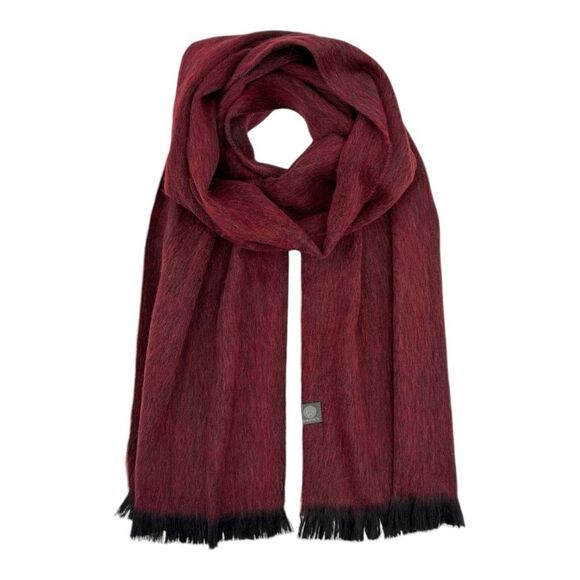 Accessories - Shupaca Scarf Alpaca Blend Ecuador Super Soft Boho Fringe Saphire Red Womens